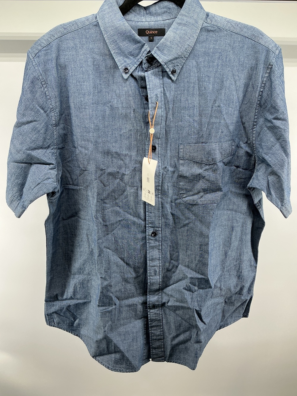 100% Organic Chambray Short Sleeve Shirt